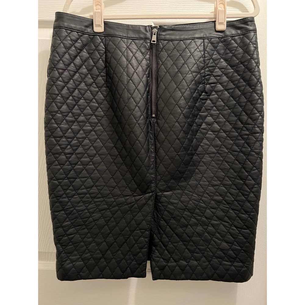 Black Faux Leather Skirt